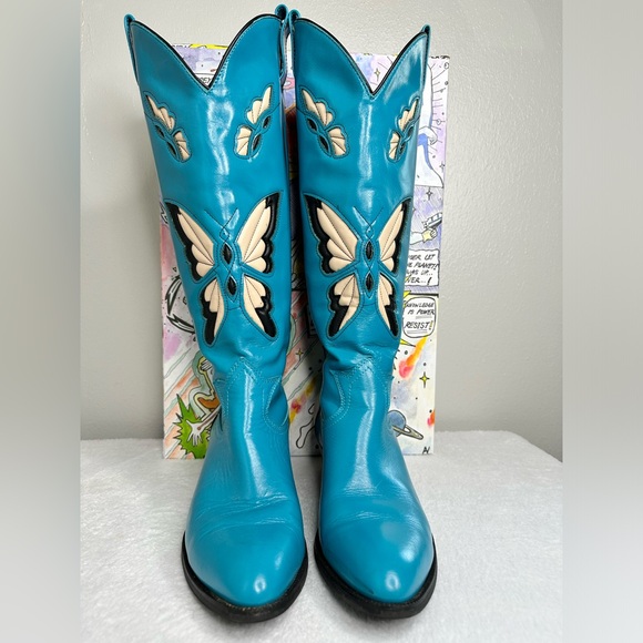 Fly-Away Boot by Jeffery Campbell in blue - Picture 1 of 5